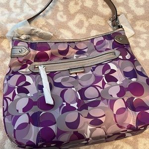 NWT Coach monogram hobo purse with strap